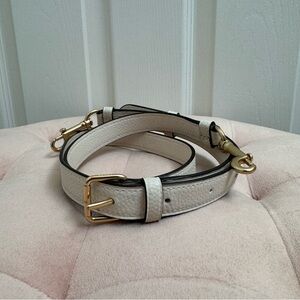 Coach Chalk White Pebble Leather Replacement Strap